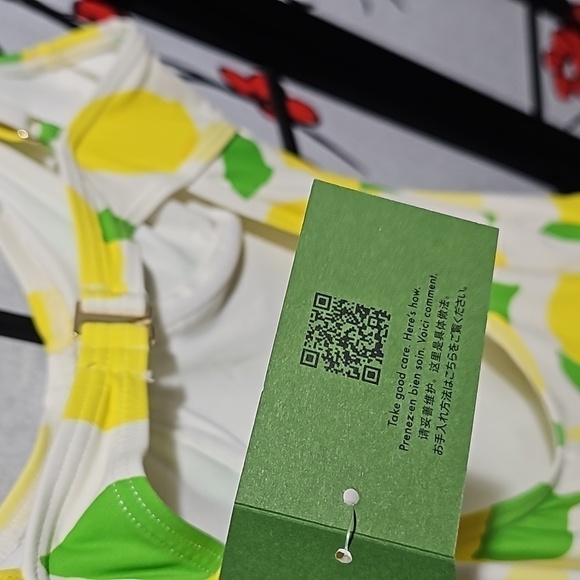 Kate Spade Lemon Ivory Swimsuit Size Medium NWT - Picture 8 of 8